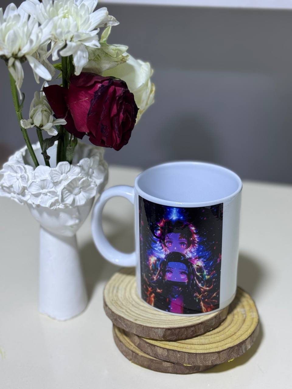 كوب سيراميك مطبوع - تصميم أنمي